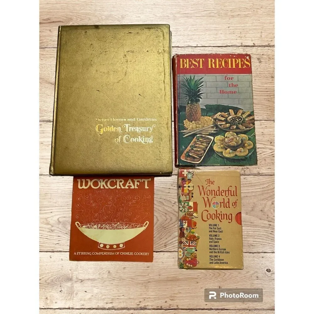 Vintage Cookbook Lot Better Homes‎ Golden Wokcraft Wonderful World of Cooking